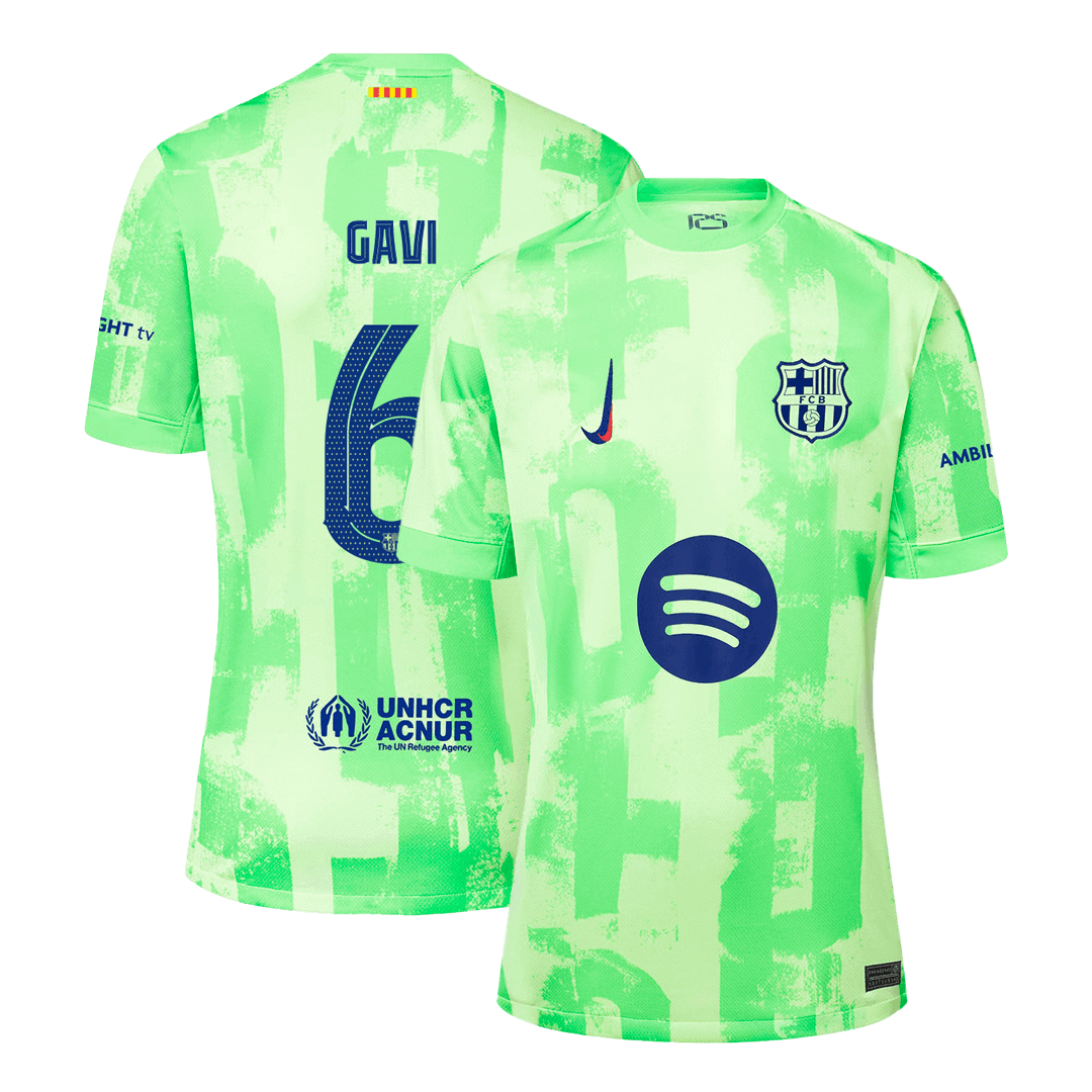 GAVI #6 Barcelona 2024/25 Third Away soccer Jersey - UCL£¨Spotify logo without text£© Go Soccer World Shop