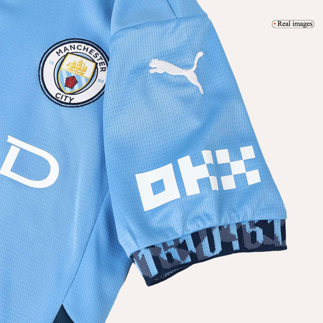 Manchester City Kids Home soccer jersey Set (Jersey + Shorts) 2024/25 Go Soccer World Shop