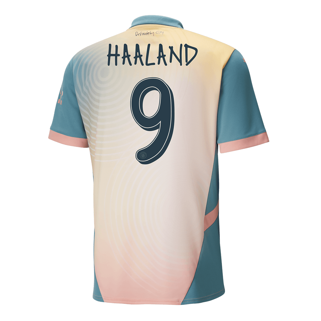 HAALAND No. 9 Manchester City 2024/25 fourth away soccer jersey - Definitely City Go Soccer World Shop