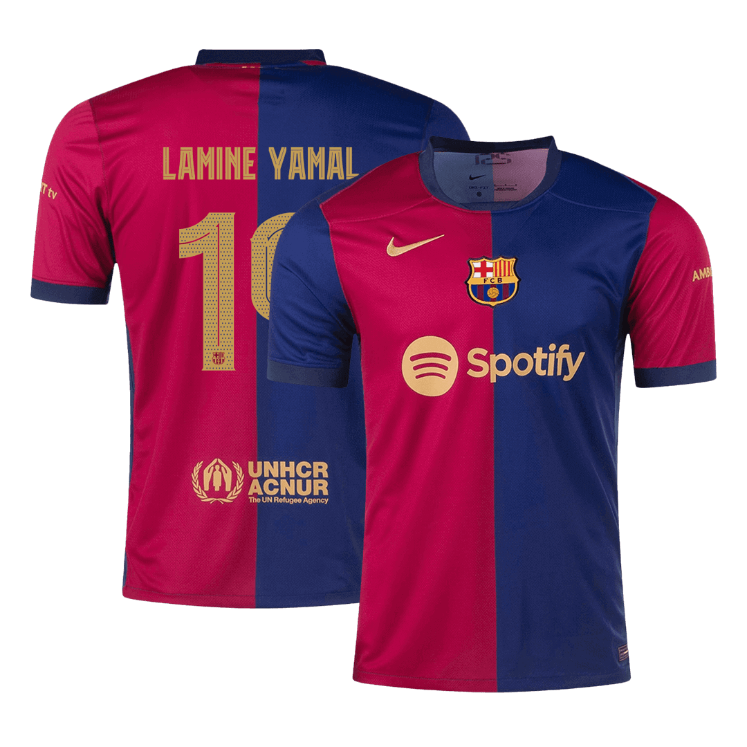 LAMINE YAMAL #19 Barcelona Home soccer jersey 2024/25 - UCL Go Soccer World Shop