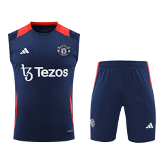 Manchester United pre-match soccer vest set (jersey + shorts) 2024/25 Go Soccer World Shop