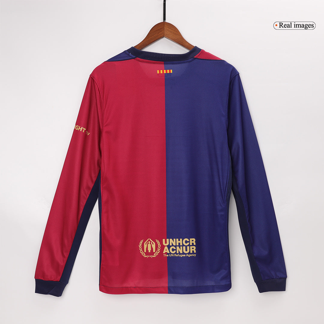 Barcelona Home long sleeve soccer jersey 2024/25 Go Soccer World Shop