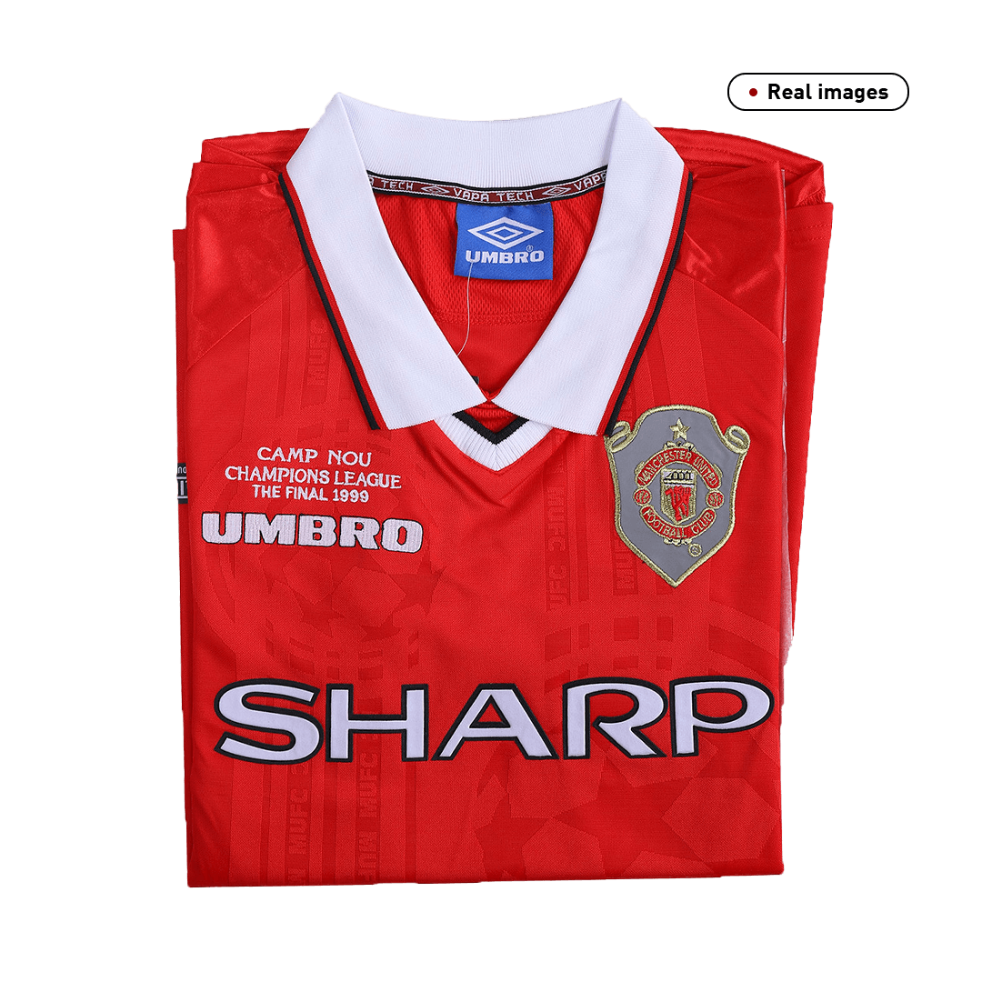 Manchester United Retro 1999/00 home soccer jersey - UCL Go Soccer World Shop