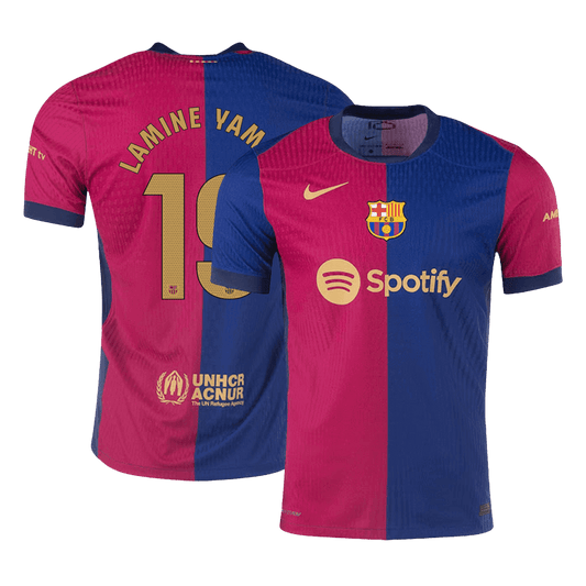 Player Version LAMINE YAMAL #19 Barcelona Home Soccer Jersey 2024/25 Go Soccer World Shop