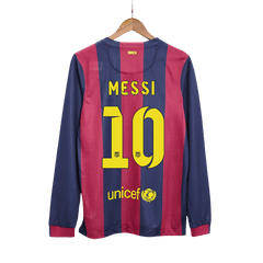 Retro MESSI #10 2014/15 Barcelona Home Long Sleeve soccer jersey Go Soccer World Shop