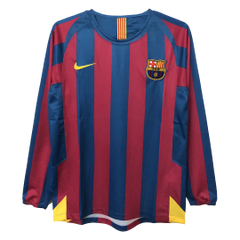 Retro 2005/06 Barcelona Home Long Sleeve soccer jersey Go Soccer World Shop