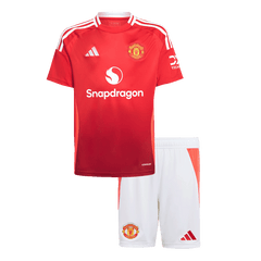 Manchester United Kids Home soccer jersey Set (Jersey + Shorts) 2024/25 Go Soccer World Shop