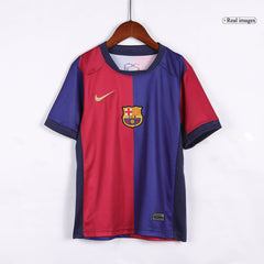 Barcelona Kids Home soccer jersey Set (Jersey + Shorts) 2024/25 - Spotify Logo Without Text Go Soccer World Shop