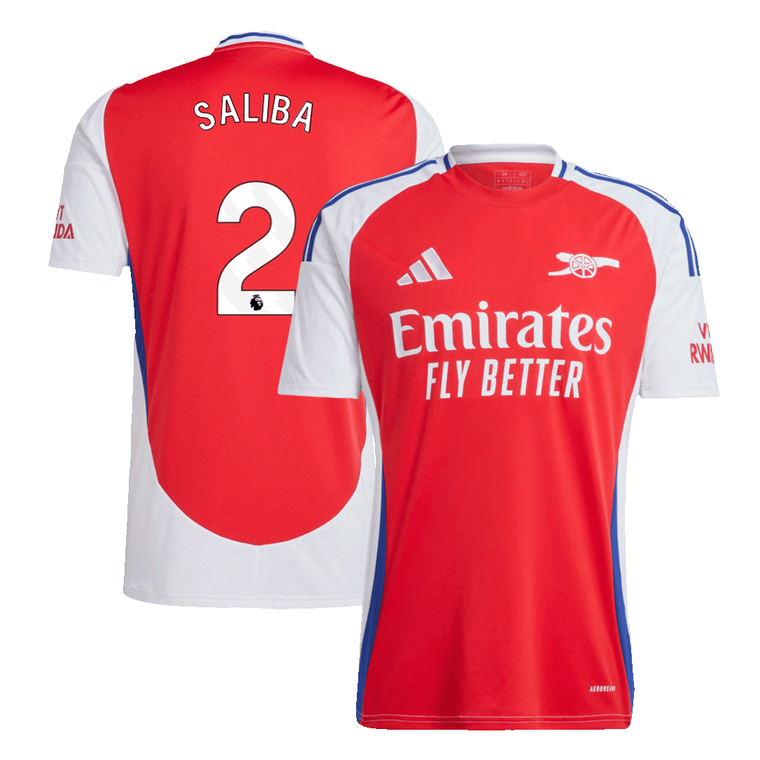 SALIBA #2 Arsenal Home 2024/25 soccer jersey Go Soccer World Shop