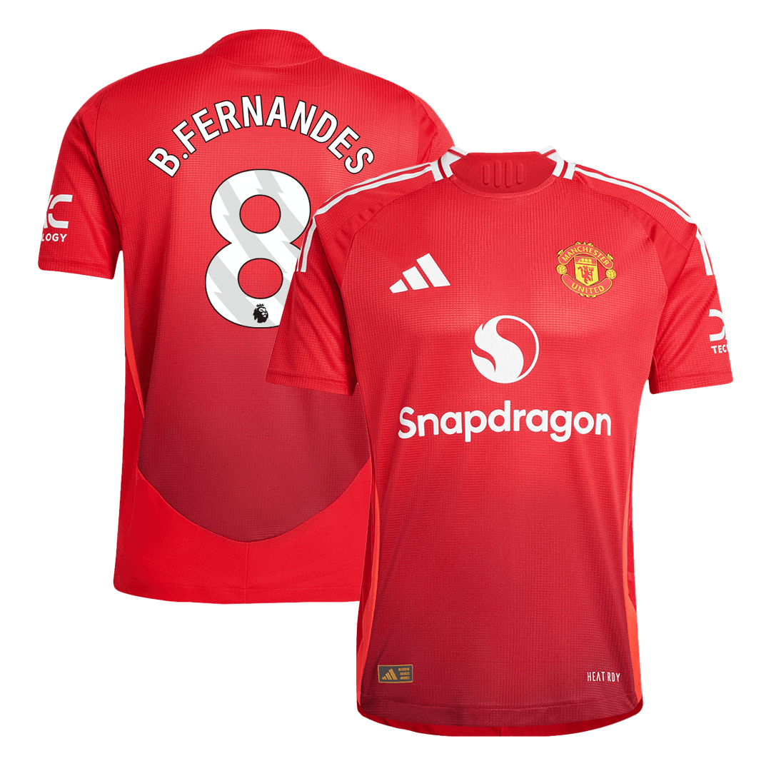 Player version B.FERNANDES #8 Manchester United Home soccer jersey 2024/25 Go Soccer World Shop