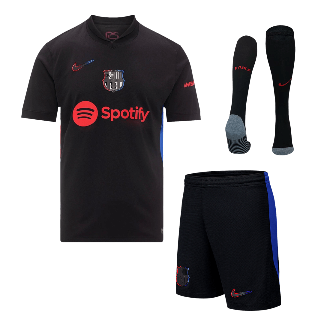 Barcelona away soccer jersey set (jersey + shorts + socks) 2024/25 Go Soccer World Shop