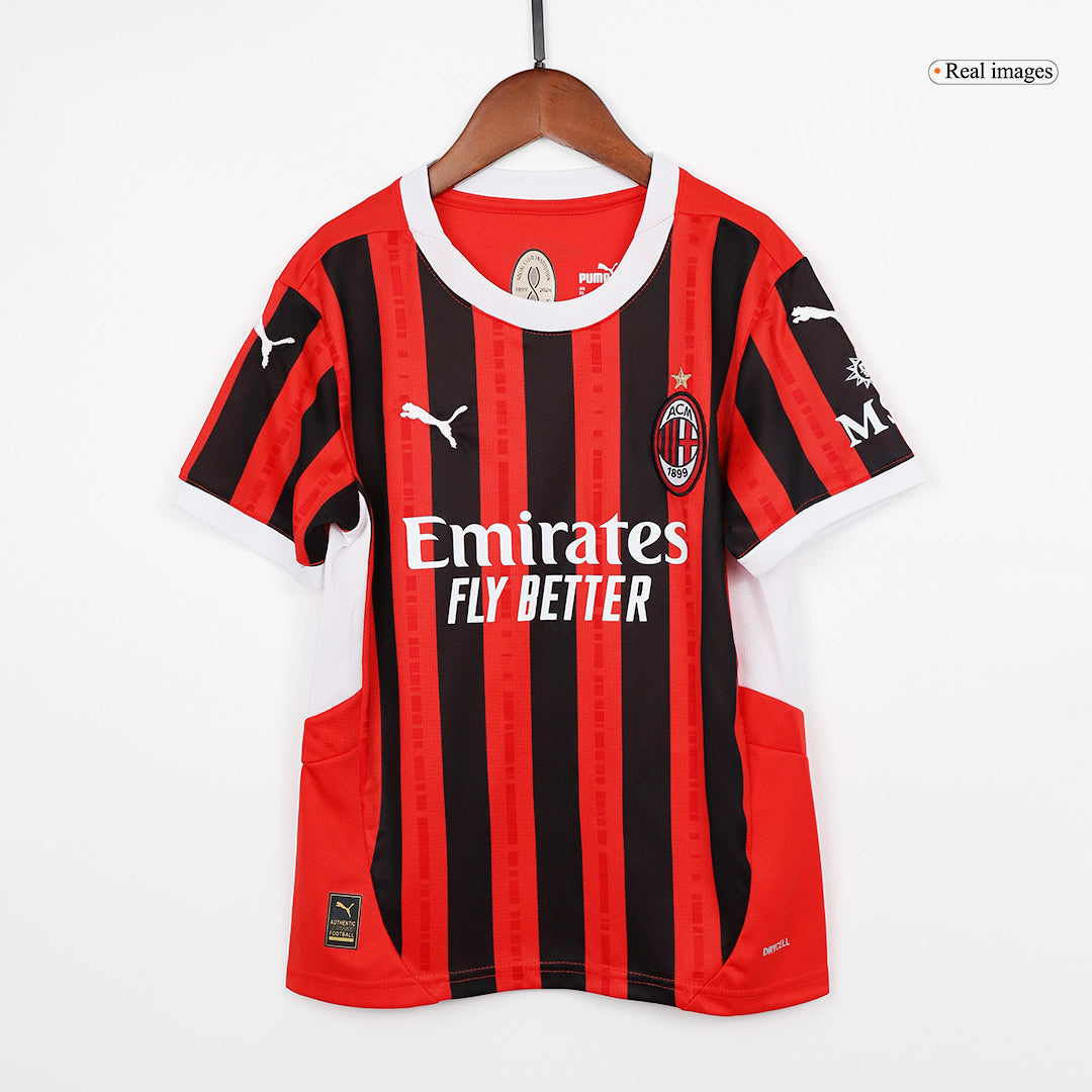 AC Milan Kids Home soccer jersey Set (Jersey + Shorts) 2024/25 Go Soccer World Shop