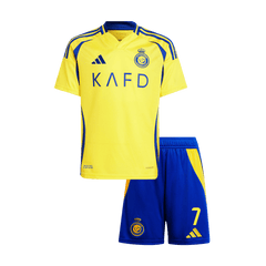 RONALDO #7 Al Nassr Kids Home soccer jersey Set (Jersey + Shorts) 2024/25 Go Soccer World Shop