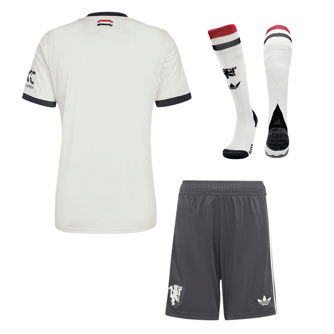 Manchester United away soccer jersey set (jersey + shorts + socks) 2024/25 Go Soccer World Shop