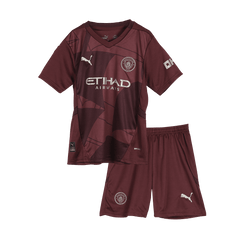 Manchester City Kids Away soccer jersey Set (Jersey + Shorts + Socks) 2024/25 Go Soccer World Shop