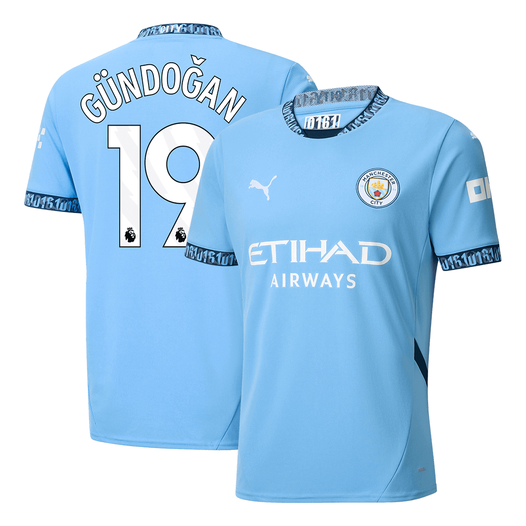 Gündoğan #19 Manchester City Home 2024/25 soccer jersey Go Soccer World Shop