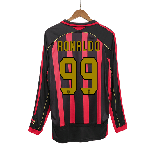 RONALDO #99 2006/07 AC Milan retro long sleeve soccer jersey Go Soccer World Shop