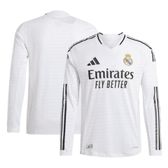 Player Version Real Madrid Home Long Sleeve Soccer Jersey 2024/25 Go Soccer World Shop