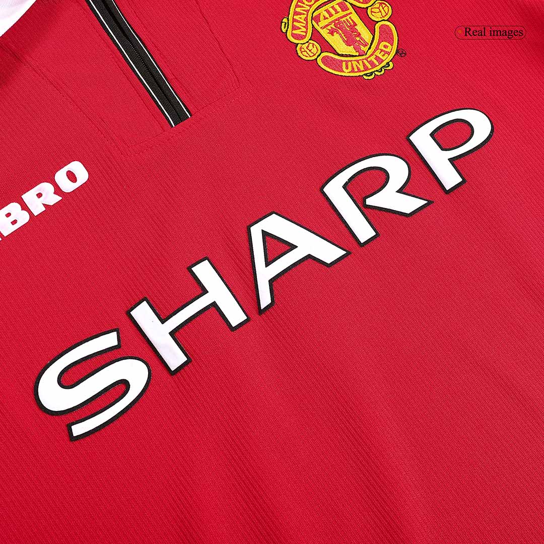 Long-sleeved soccer jersey, retro 1998/99 Manchester United Go Soccer World Shop