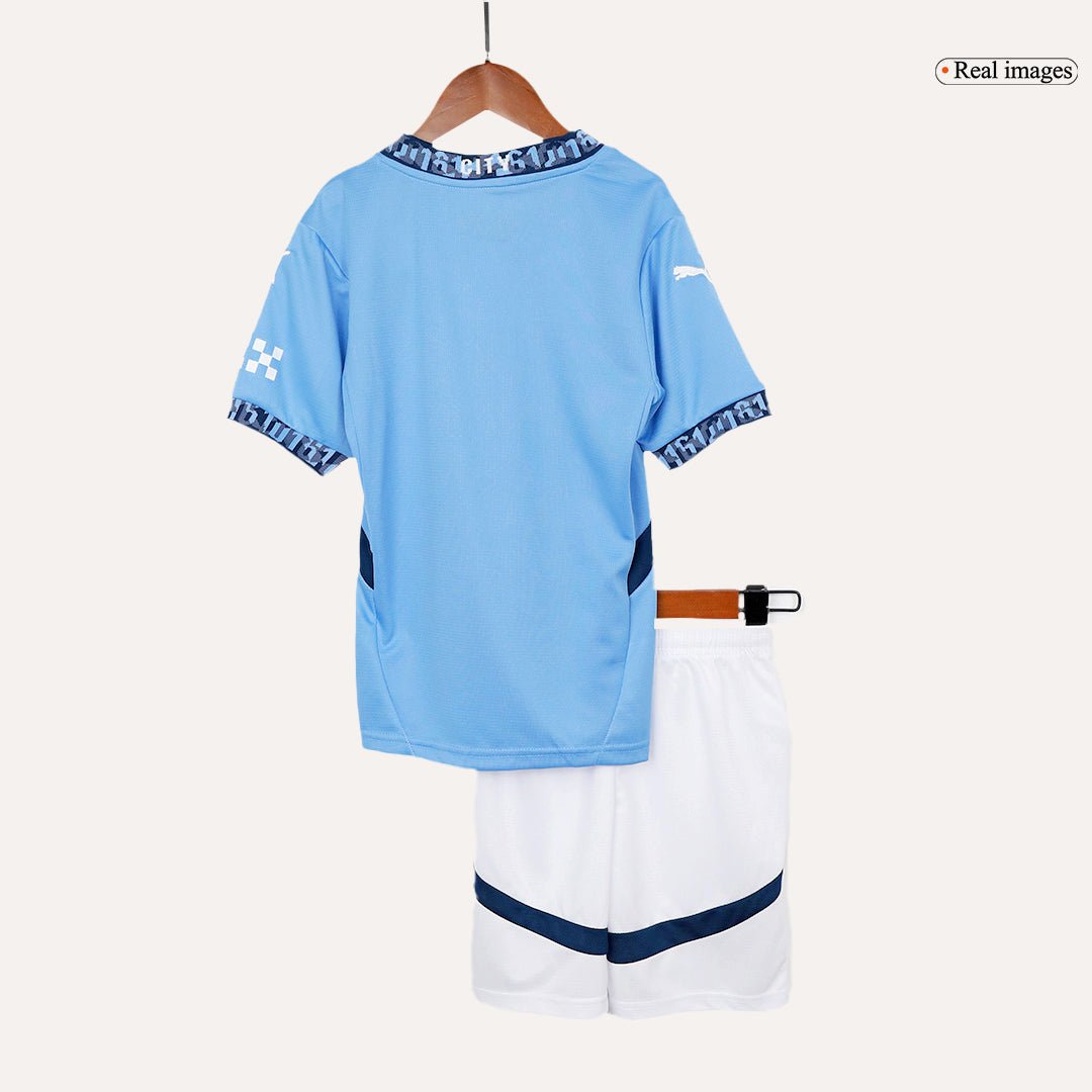 Manchester City Kids Home soccer jersey Set (Jersey + Shorts) 2024/25 Go Soccer World Shop