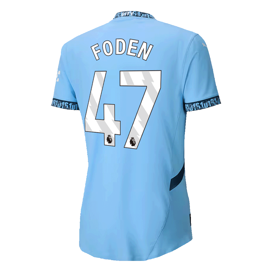 Player Version FODEN #47 Manchester City Home Soccer Jersey 2024/25 Go Soccer World Shop