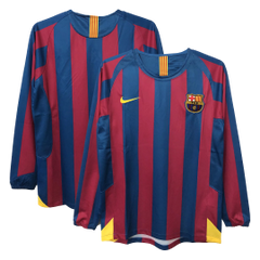 Retro 2005/06 Barcelona Home Long Sleeve soccer jersey Go Soccer World Shop