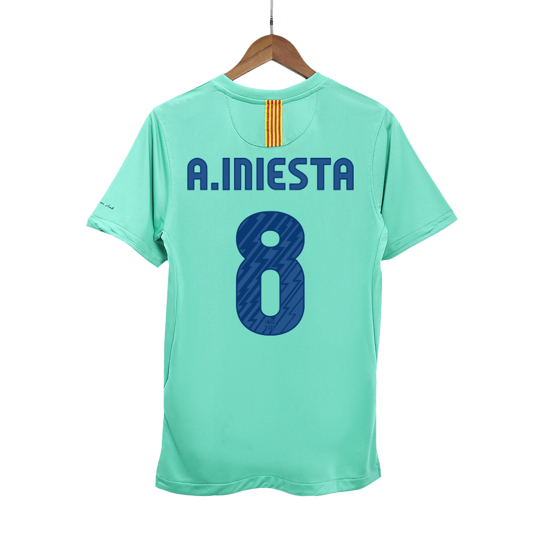 Retro A.INIESTA #8 2010/11 Barcelona away soccer jersey Go Soccer World Shop