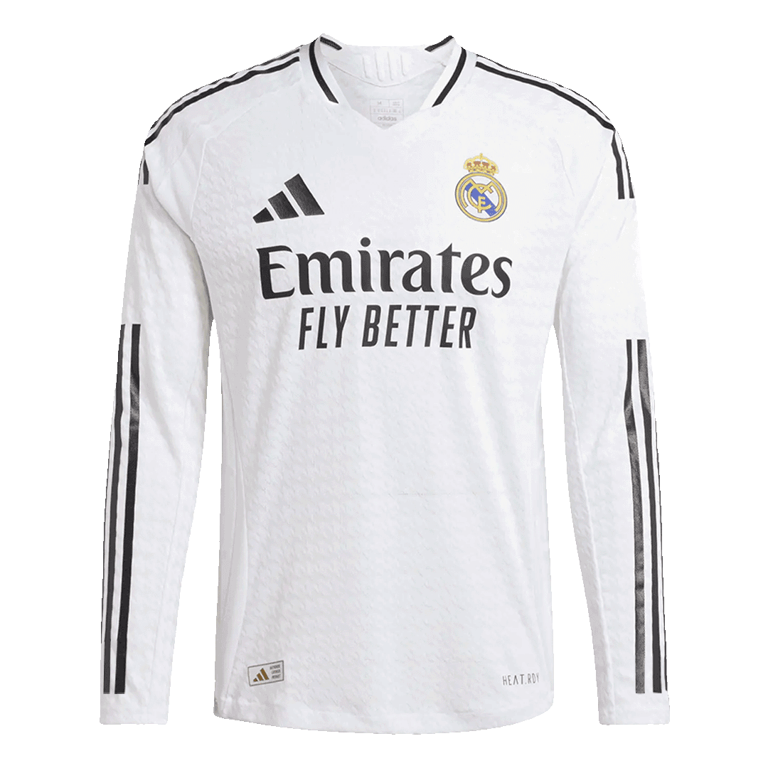 Player Version Real Madrid Home Long Sleeve Soccer Jersey 2024/25 Go Soccer World Shop