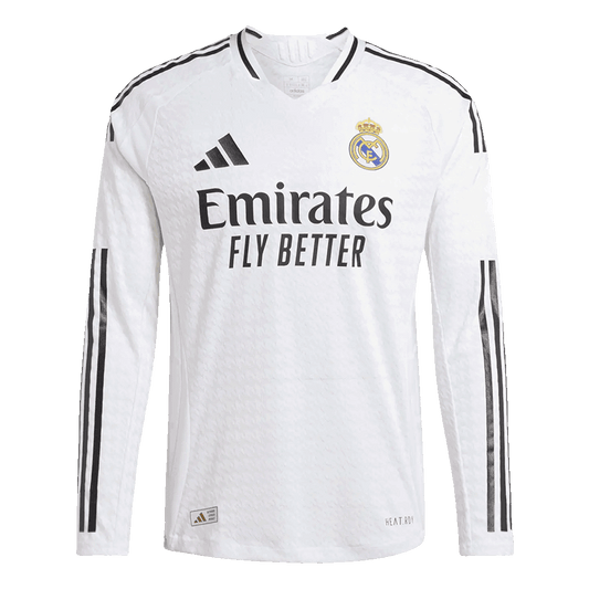 Player Version Real Madrid Home Long Sleeve Soccer Jersey 2024/25 Go Soccer World Shop