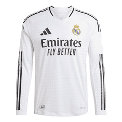 Player Version Real Madrid Home Long Sleeve Soccer Jersey 2024/25 Go Soccer World Shop