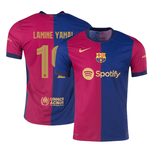 Player Version LAMINE YAMAL #19 Barcelona Home Soccer Jersey 2024/25  - UCL Go Soccer World Shop