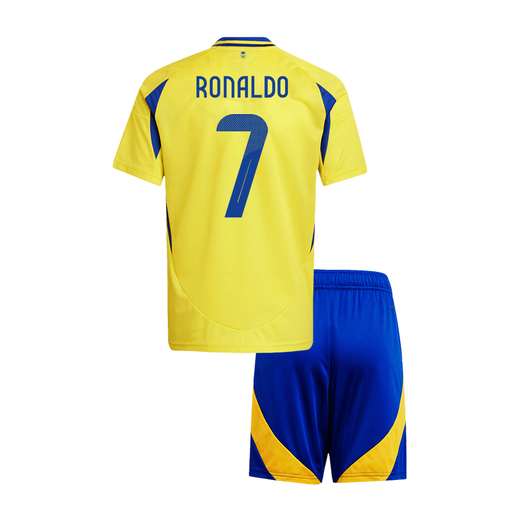 RONALDO #7 Al Nassr Kids Home soccer jersey Set (Jersey + Shorts) 2024/25 - ACL Go Soccer World Shop