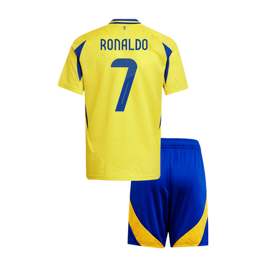 RONALDO #7 Al Nassr Kids Home soccer jersey Set (Jersey + Shorts) 2024/25 - ACL Go Soccer World Shop