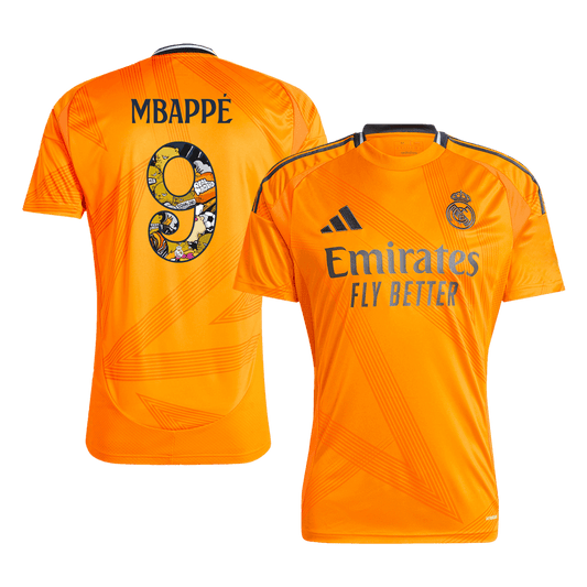 MBAPP? Real Madrid No. 9 Away soccer jersey 2024/25 - Bear Champ Font Go Soccer World Shop