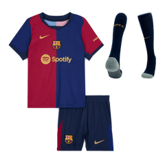 Barcelona Home Kids' soccer jersey Set (Jersey + Shorts + Socks) 2024/25 Go Soccer World Shop