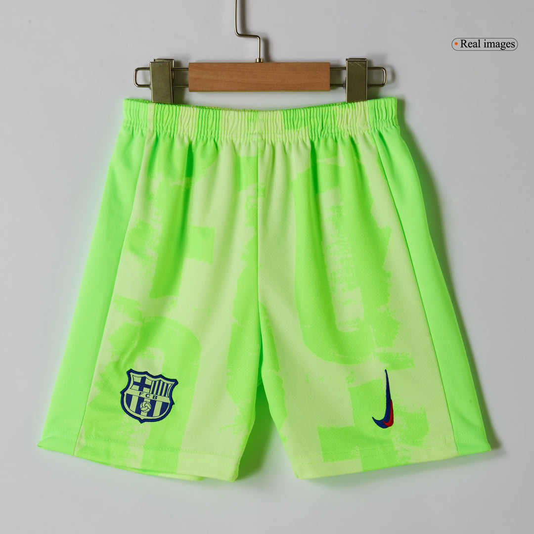 Barcelona Kids Away Kit (Jersey + Shorts) 2024/25 - UCL (Spotify logo without text) Go Soccer World Shop