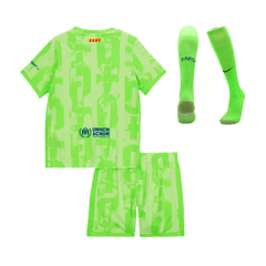 Barcelona Kids Away Jersey Set (Jersey + Shorts + Socks) 2024/25 - UCL (Spotify logo without text) Go Soccer World Shop