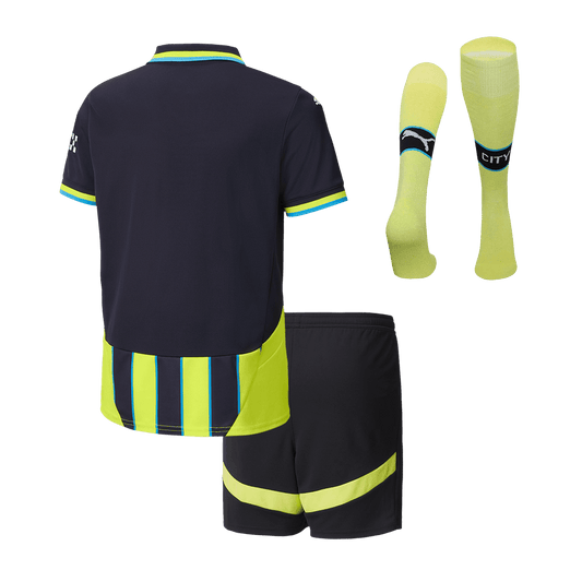 Manchester City children's away soccer kit (jersey + shorts + socks) 2024/25 Go Soccer World Shop