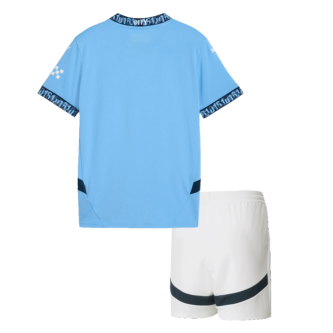 Manchester City Kids Home soccer jersey Set (Jersey + Shorts) 2024/25 Go Soccer World Shop