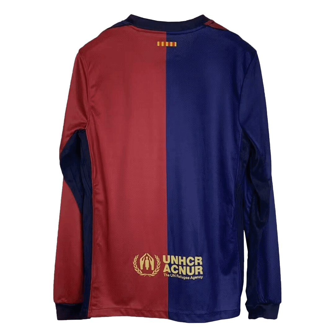 Barcelona Home long sleeve soccer jersey 2024/25 Go Soccer World Shop