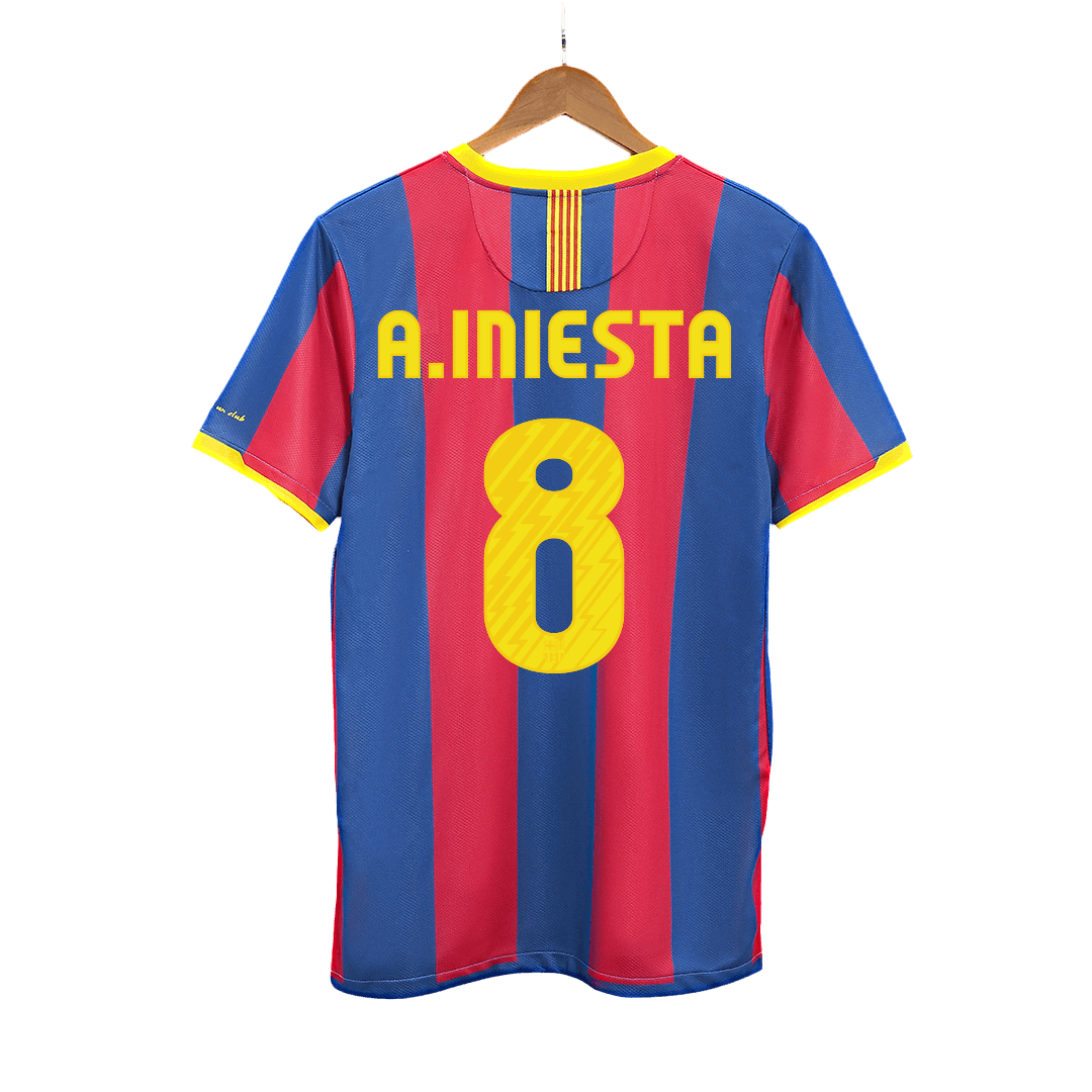 Retro A.INIESTA #8 2010/11 Barcelona Home soccer jersey Go Soccer World Shop