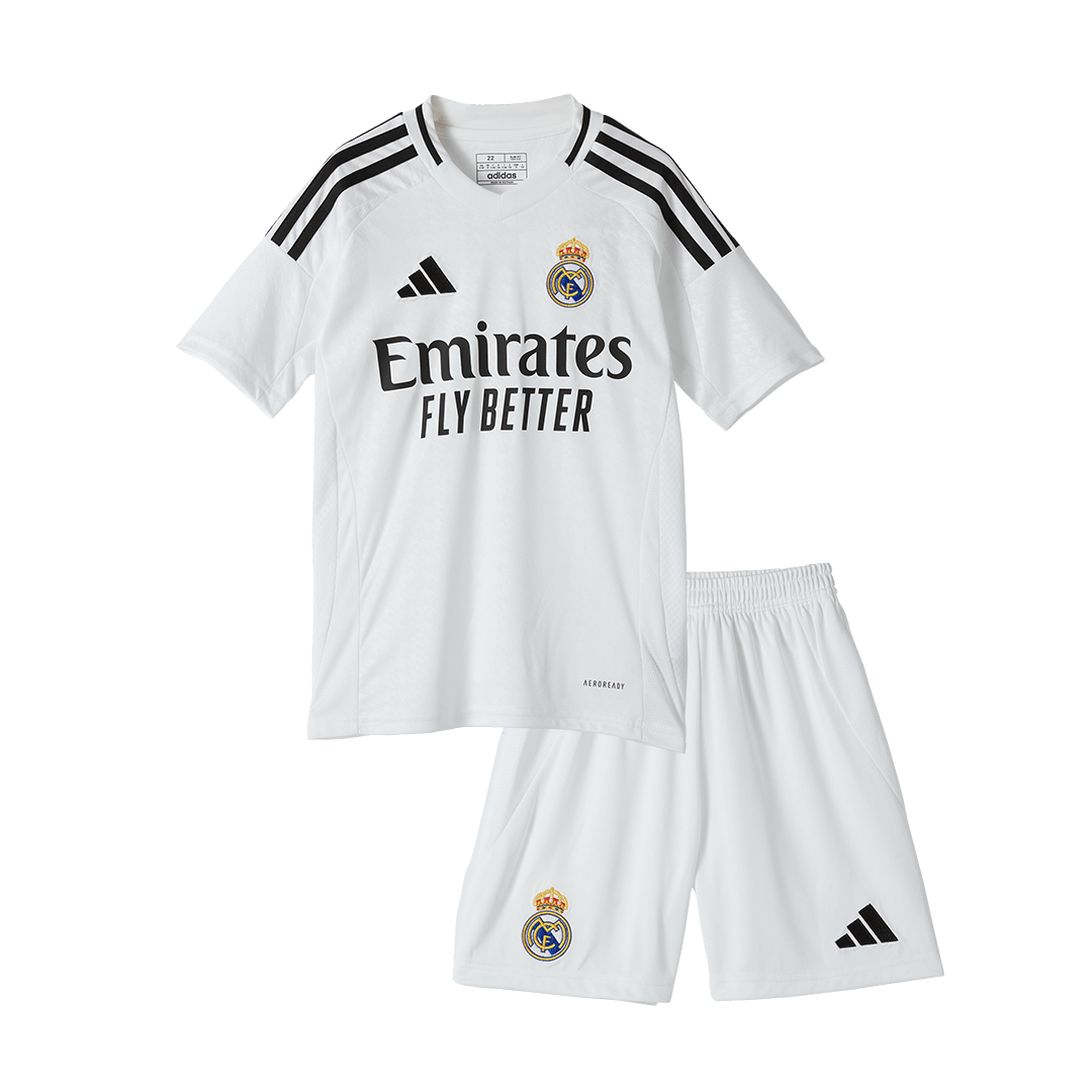 Real Madrid Kids Home soccer jersey Set (Jersey + Shorts) 2024/25 Go Soccer World Shop