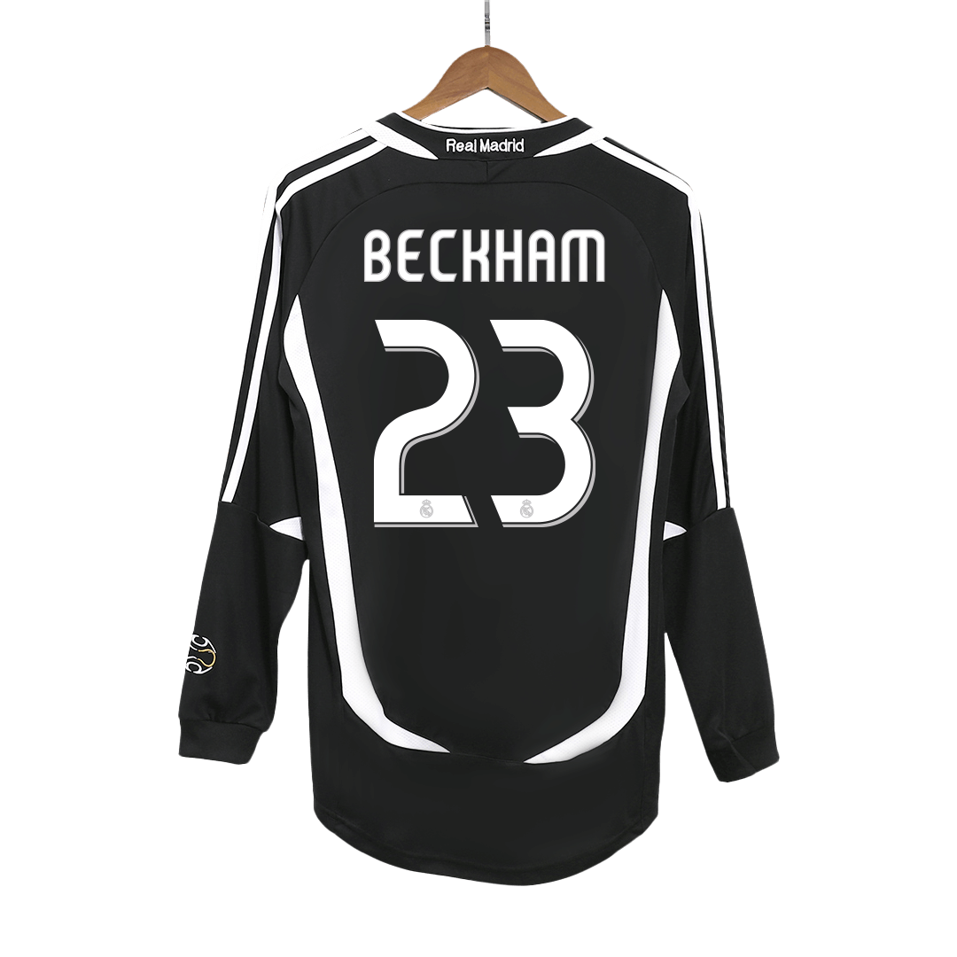 Retro BECKHAM #23 2006/07 Real Madrid Away Long Sleeve soccer jersey Go Soccer World Shop