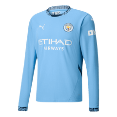 Manchester City long sleeve soccer jersey 2024/25 Go Soccer World Shop