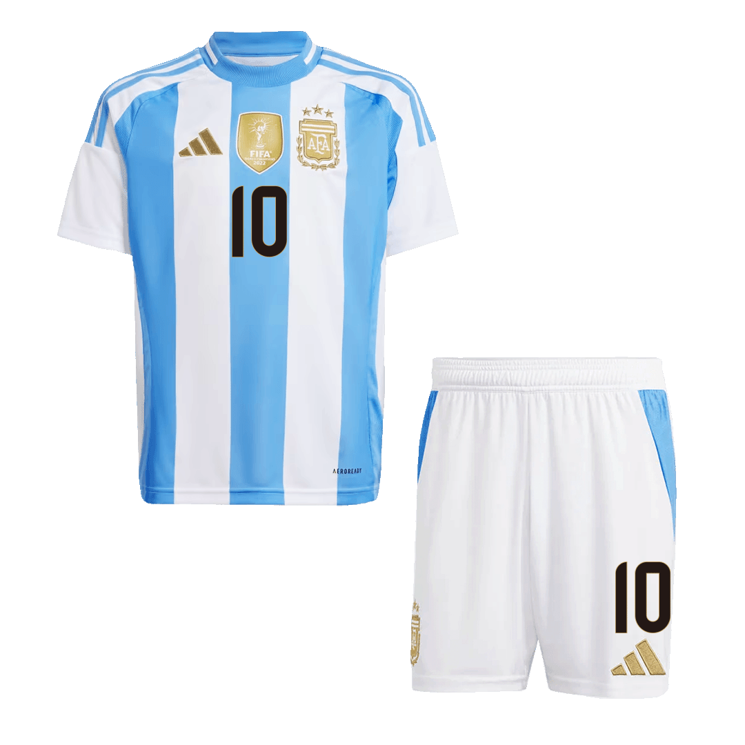 MESSI #10 Kids Argentina Home Jersey Set (Jersey + Shorts) 2024 Go Soccer World Shop