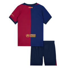 Barcelona Kids Home soccer jersey Set (Jersey + Shorts) 2024/25 - Spotify Logo Without Text Go Soccer World Shop