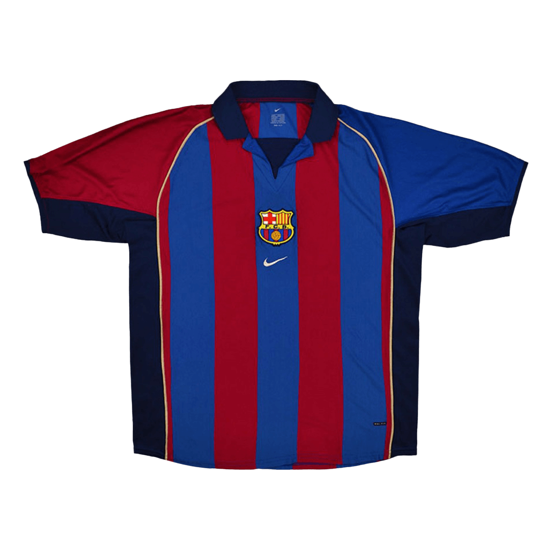 Retro 2001/02 Barcelona Home soccer jersey Go Soccer World Shop