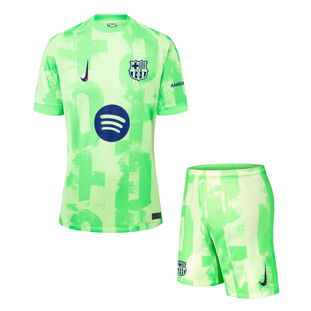 Barcelona third away kit (jersey + shorts) 2024/25 – (Spotify logo without text) Go Soccer World Shop