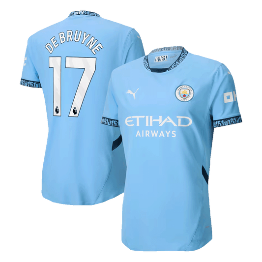 DE BRUYNE #17 Player Version Manchester City 2024/25 Home soccer jersey Go Soccer World Shop