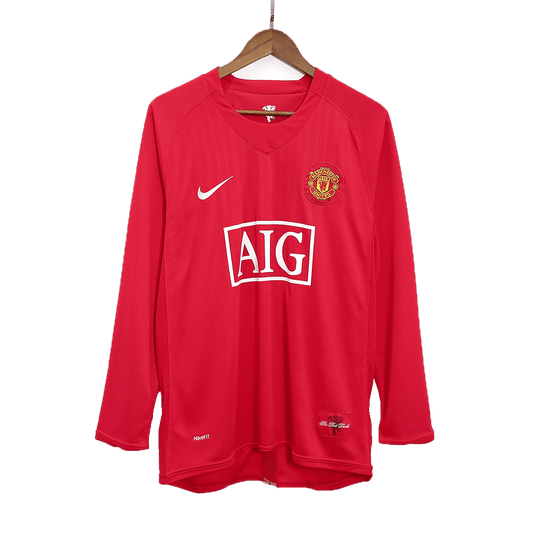 RONALDO #7 2007/08 Manchester United retro long-sleeved soccer jersey Go Soccer World Shop